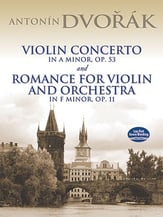 Violin Concerto in A Minor, Op. 53 and Romance in F Minor, Op. 11 Orchestra Scores/Parts sheet music cover